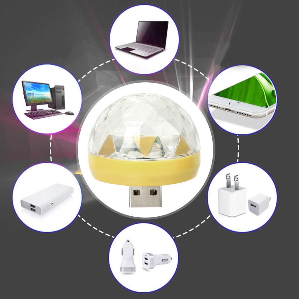 RainbowGeactiveerde Geluidsbal Magie USB Mini Discolicht KTV Neonlamp