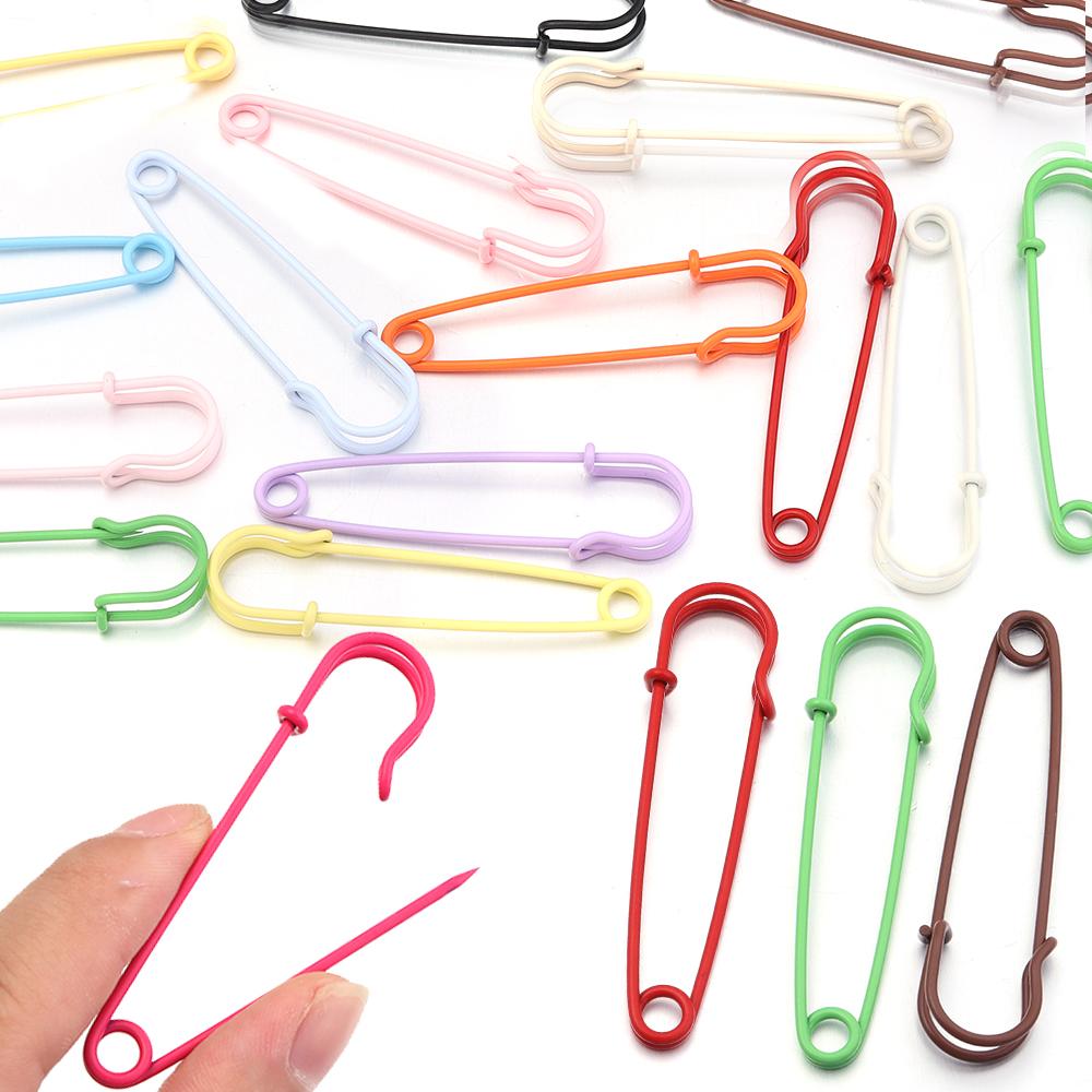 10pcs/lot Bright Color Safety Pins Metal Iron Brooch Pins Base Setting For Jewelry Making DIY Crafts Brooch Decoration Supplies