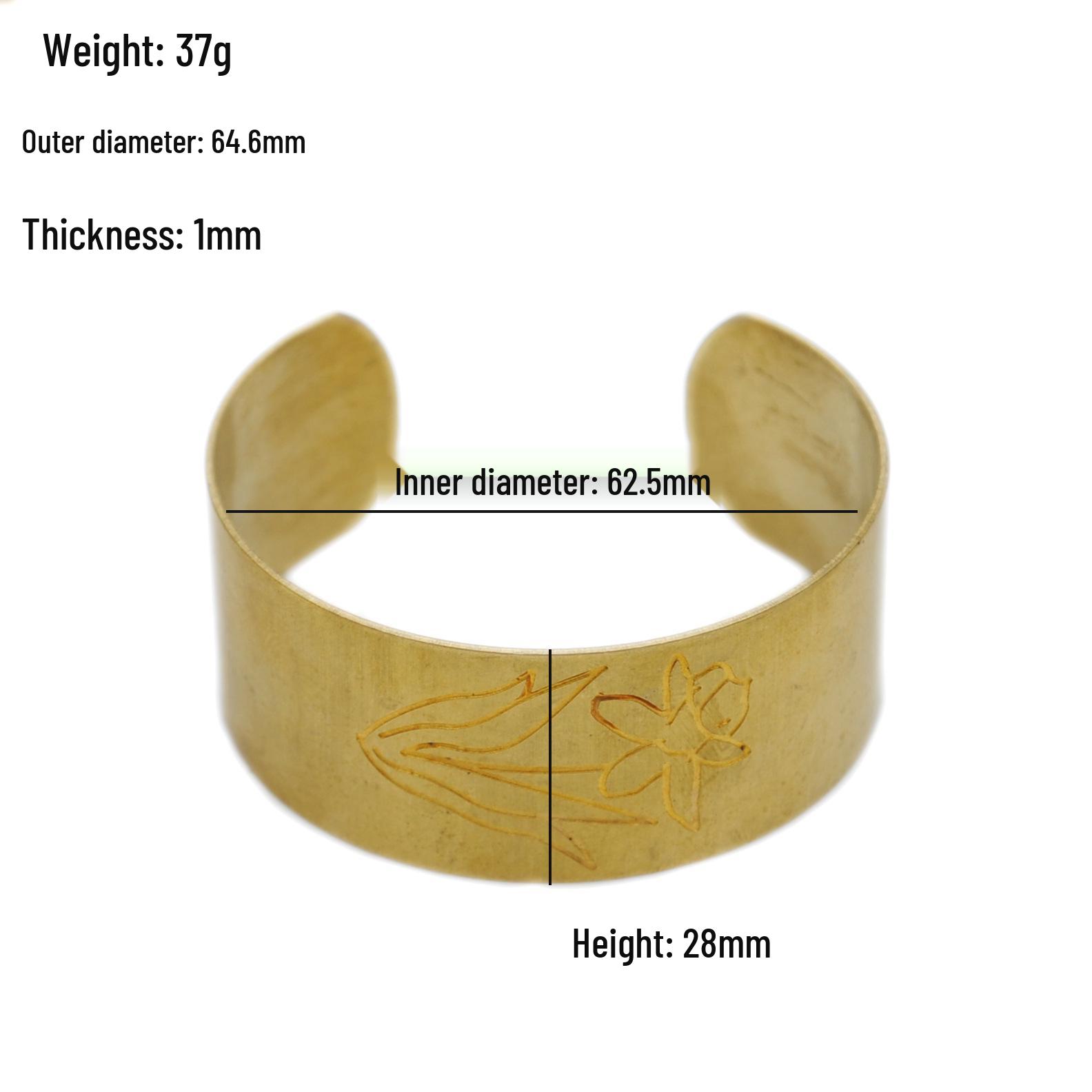 Exaggerated Retro Feather Flower Metal Punk Women s Bracelet