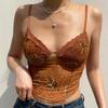 Retro-Spitzen-Camisole mit Brustpolstern - Schlankmachendes Hot Girl Kurzes Oberteil