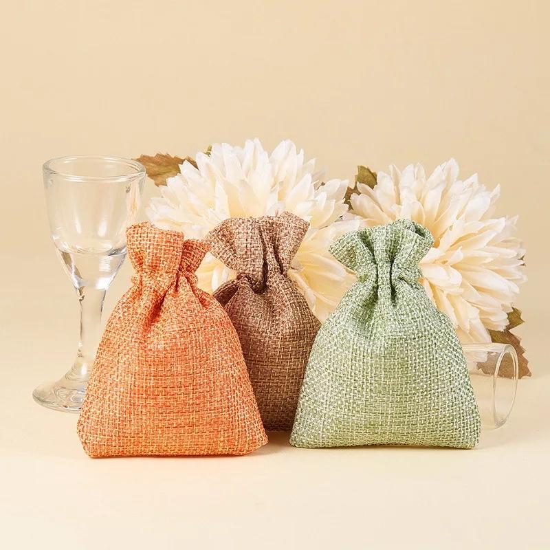 15colors Gift Bags Jewelry Candy Bag Wedding Favors Bags canvas Gift Pouches Gauze Christmas Gifts Bags