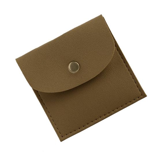 Mini Jewelry Pouch Faux Leather Small Storage Bag Travel Jewelry Pouch with Snap Button for Necklaces Bracelets Rings