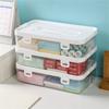 Pack of 3 Clear Organizers Container Featuring Comfortable Grips and Protective Covers Perfect for Desktop or Home Storage Applications