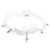 Lace Angel Wing Necklace Solid Color Lolita Necklace Cool Y2K Necklace  Vintage Punk
