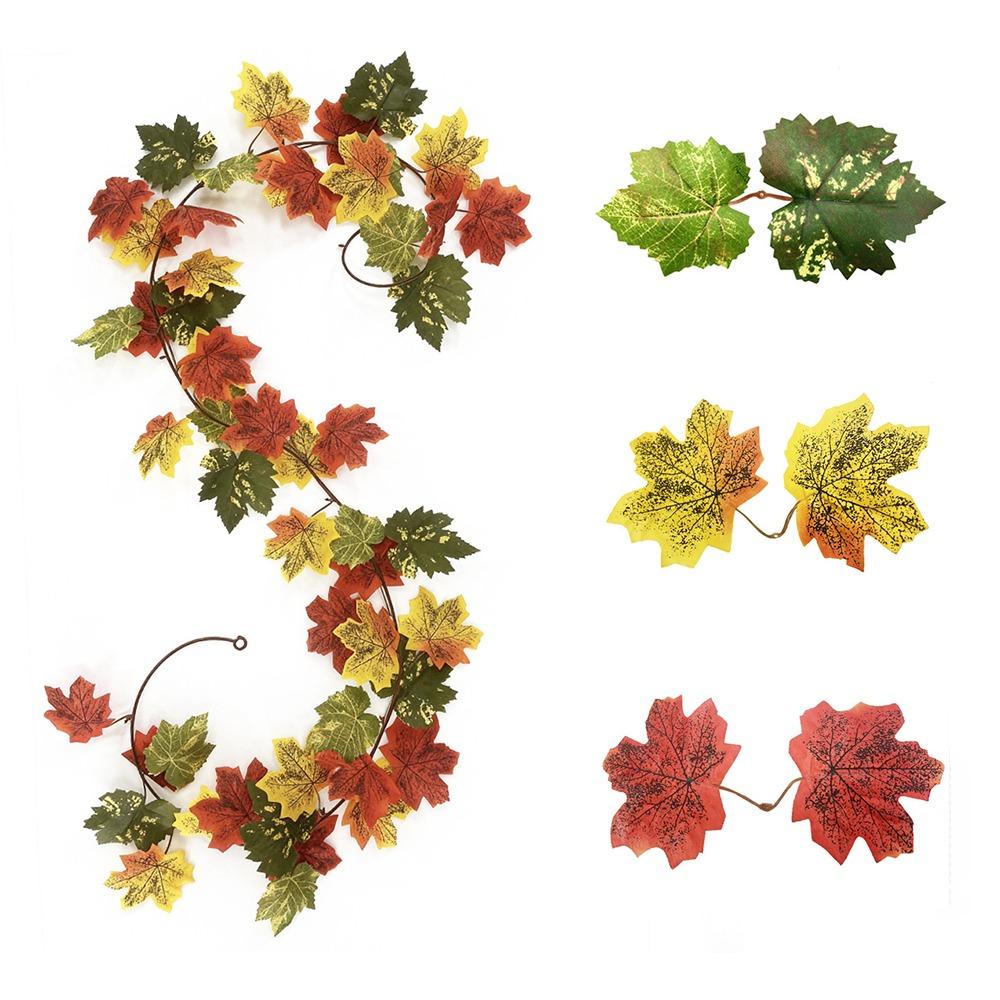 DIY Craft Artificial Maple Leaf Garland Hanging Vine Fall Foliage Garland Indoor Winding Decor