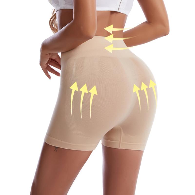 Mid Waist Shaping Boyshort Panties Slimming Tummy Pants Solid Color Butt Lifter Body Shaper Tummy Control Shapewear