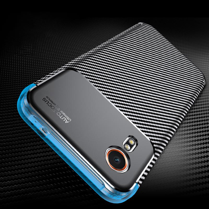 TPU Case for Samsung Galaxy Xcover7 Anti-Scratch Carbon Fiber Texture Phone Cover