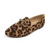 Fashion leopard print casual soft sole single shoes women's casual shoes round head flat shoes women's autumn