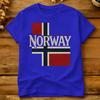 Norway Flag Design TShirt Unisex Y2k Basic TShirts Summer ONeck Harajuku Tees Hot Sale Big Size Tops
