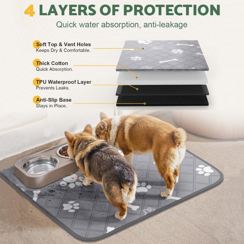 1pcs Dog Pee Pad Reusable Washable Cat Urine Mat Car Seat Floor Sofa Four Layer Waterproof Puppy Cat Training Supplies Multi Purpose Pet Cushion
