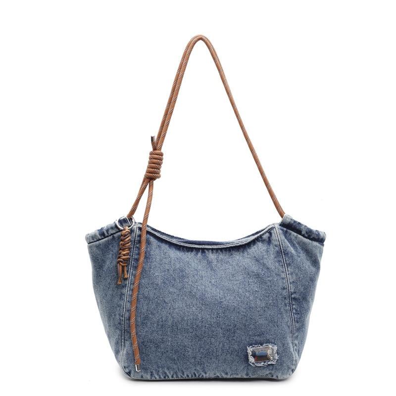 Denim Tote Bag Spring and Summer New Fashion Large-capacity Casual Shoulder High-end Women's Bag