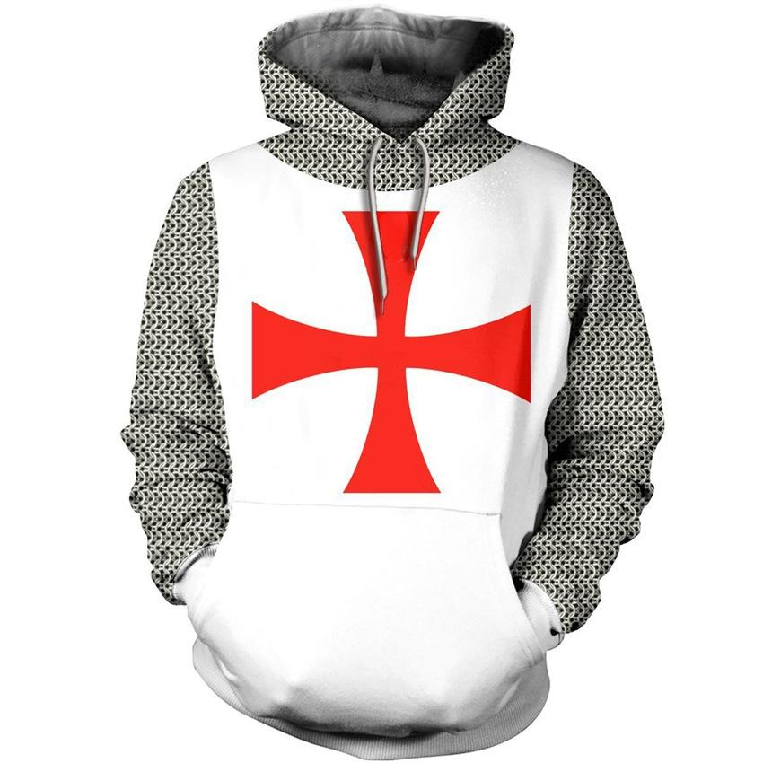 

Новая толстовка с капюшоном Knights Templar 3D Printed Men s Trendy Sweatshirt Game Around Sweatshirt XXXL