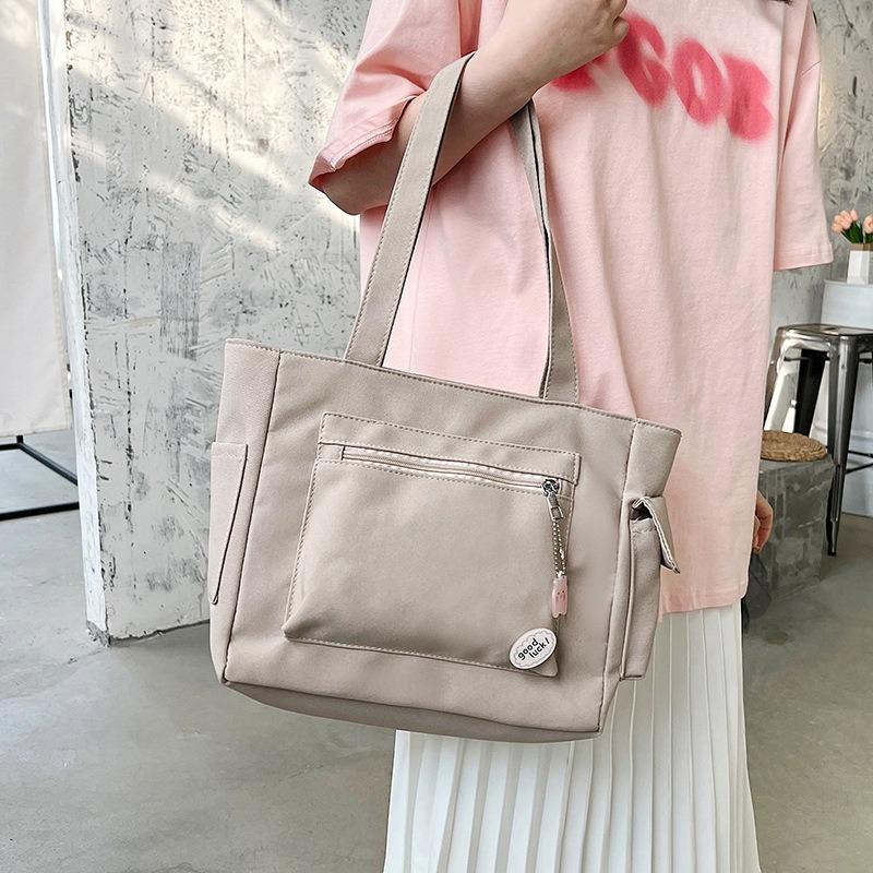 College Students Commute To Class, Large-capacity Handheld Cloth Bags, Large Bags, Women's New Canvas Bags, Shoulder Tote Bags