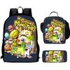 Zaino Anime Periferico My Singing Monster Borse Scolastiche da Uomo e da Donna
