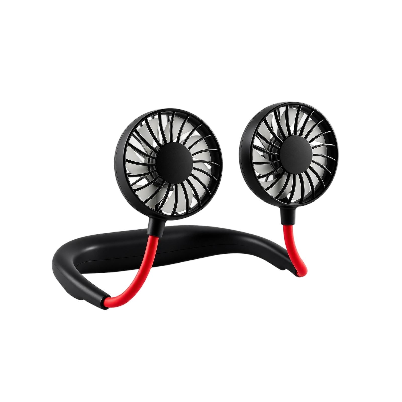2800mAh Rechargeable with USB Charging, Portable Hands Free Fan for Outdoor Travel, Personal Fan one size чёрный