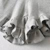 Women's Waffle Knit Shorts Drawstring Elastic Waist Ruffle Shorts Wide Leg Flowy