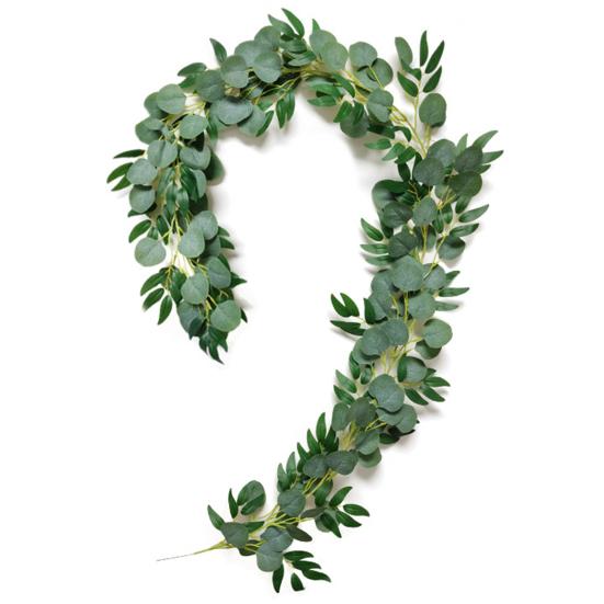 זר אקליפטוס מלאכותי הורקת צמחים גפנים לעיצוב גן לחתונה ביתית