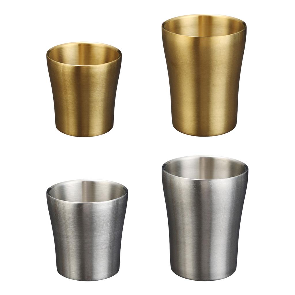 Double Wall Cups 304Stainless Steel Reusable 2 Capacity Choose for Easy Storage for Camping and BBQ Insulated Drinking