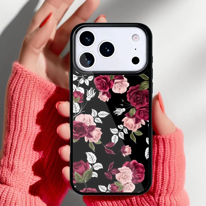 Coque de téléphone Bouquet Floral de Minuit pour iPhone 17 Air 16e 15 14 13 Pro Max Housse Arrière pour 12 11 Pro Coque