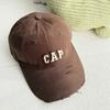 Baseball Cap Dome Versatile Hat Women's CAP Letter Embroidered Baseball Cap Wide Brim Face Small Sun Cap