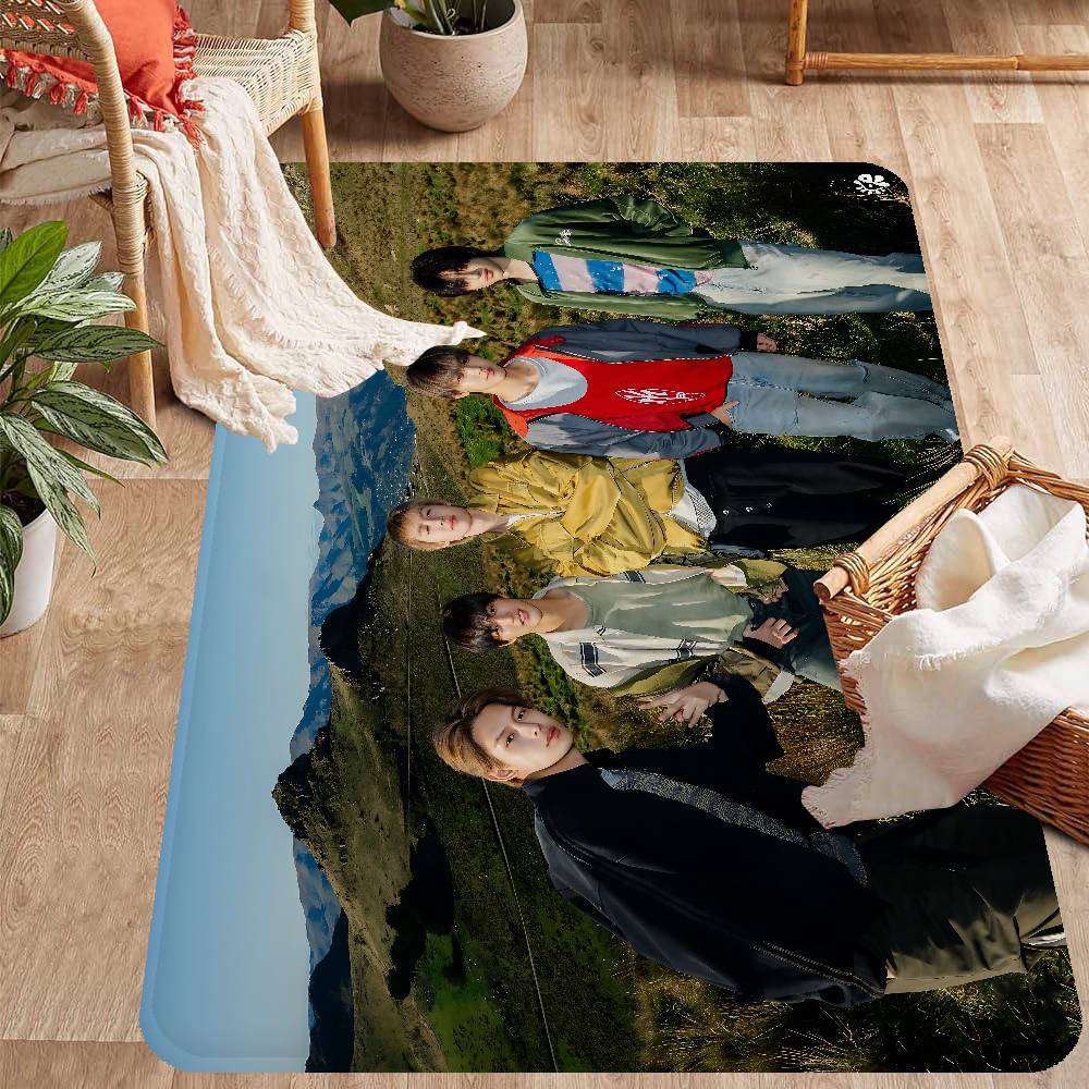 KPOP C-cORTIS Floor Mat Rectangle Anti-slip Home Soft Badmat Front Door Indoor Outdoor Mat Welcome Doormat