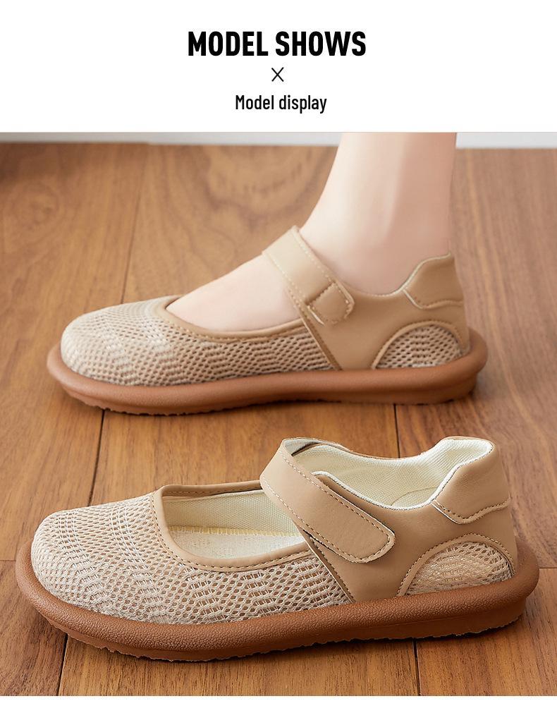 Women's Lightweight Velcro Mesh Summer Shoes – Breathable, Comfortable, Casual Sneakers