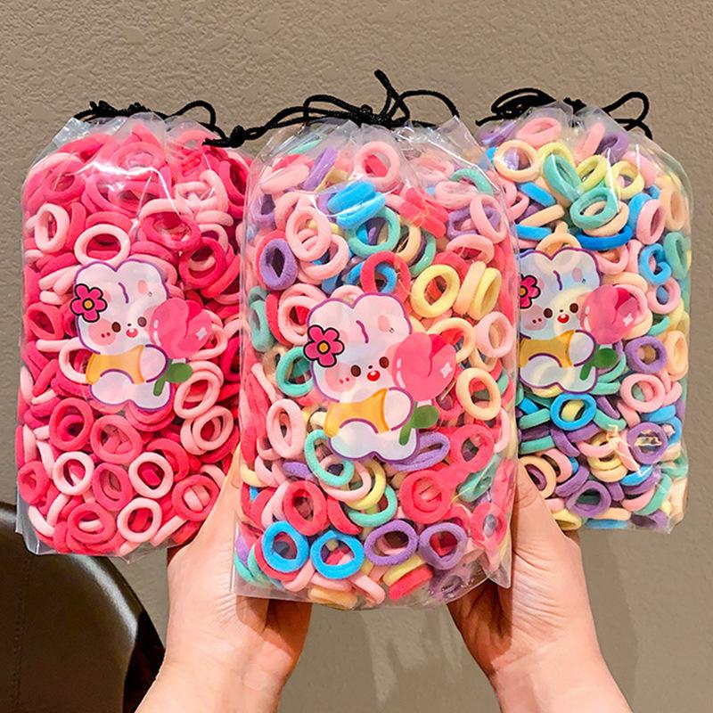 Hair Bands for Girl Kids Colorful Nylon Scrunchie Hair Ties Rubber Band Kids Elastic Hair Leagues Girl Hair Accessories