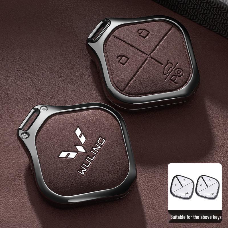 Wuling Bingo 2023 New Model Key Cover - Metal Full Coverage Buckle for New Energy Vehicles, Unisex