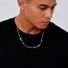Hiphop Men's Chain Necklace,Green Stone Irregular Metal Beads Collars,Birthday Party Jewelry Gift