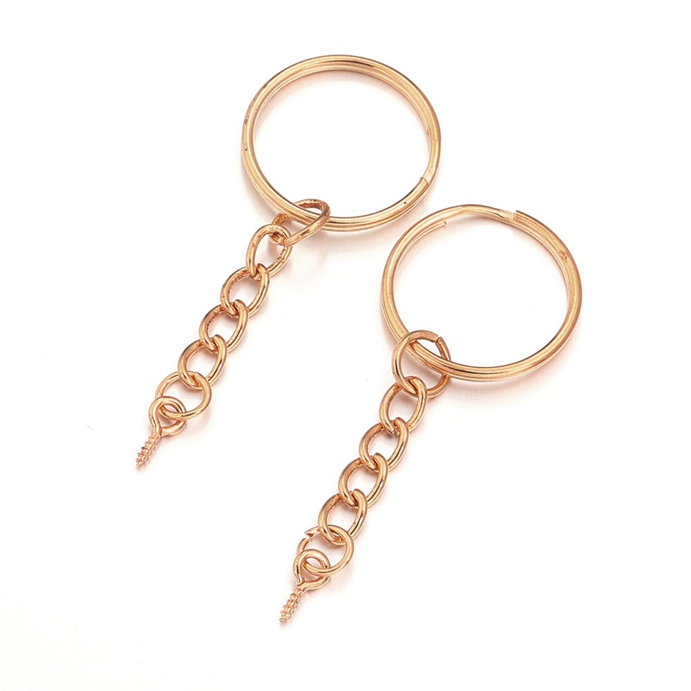 10pcs/Lot Iron Key Rings Blank Keyring Keychain Split Ring Keyfob Key Holder Rings DIY Findings Making Keychain Accessories