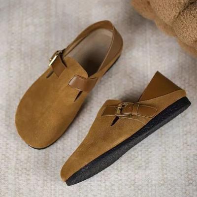 New Women's Round Toe Buckle Strap Flats Outdoor Casual Daily Flats Women Mixed Colors Soft Bottom Ladies Shoes
