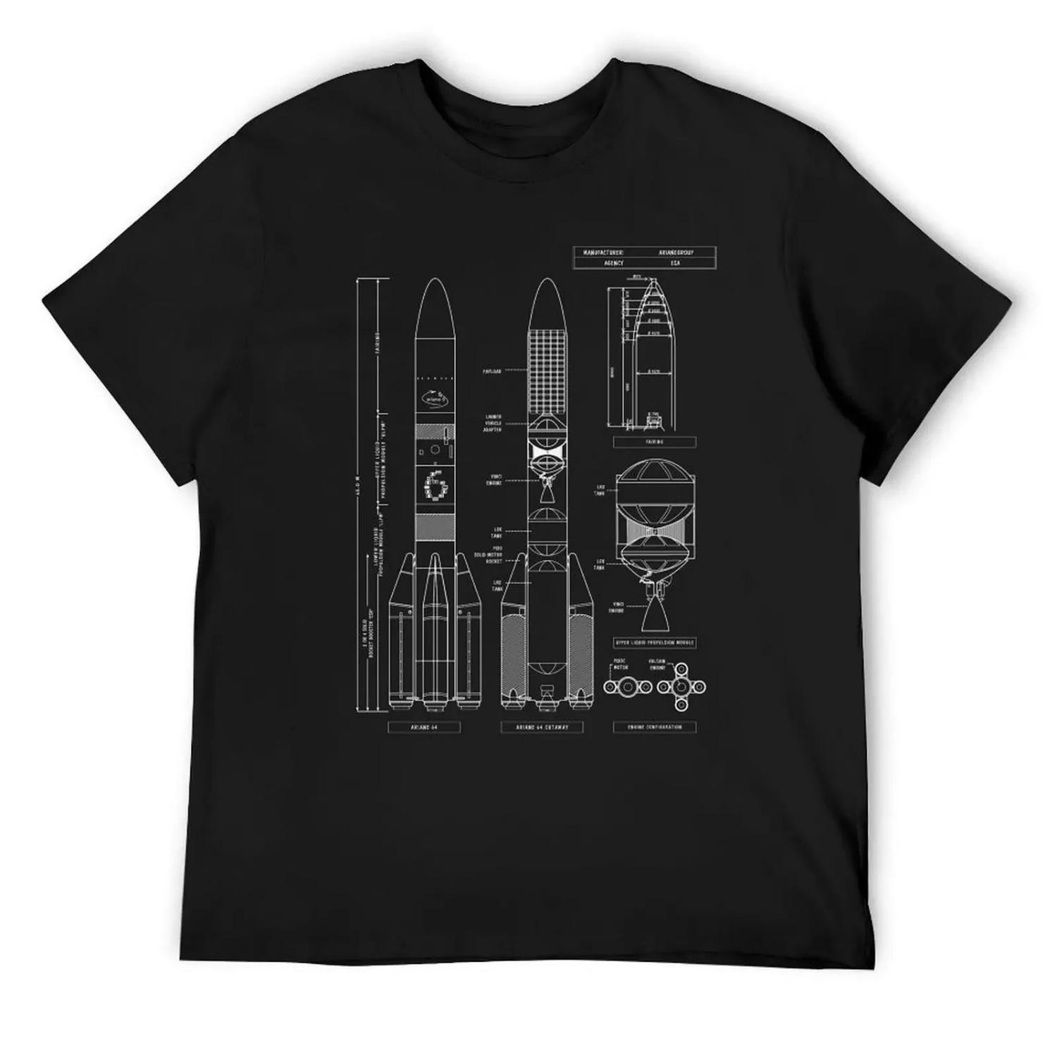 

Ariane 6 (White Stencil-No Background-English) Vertical Version T-Shirt blue lock new edition oversized t shirt men XXXXXL різнокольоровий