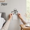 Talos Halloween Skeleton Light Switch Sticker, Decal, Removable Decals, PVC Waterproof Wall Art for Home Bedroom Living Room Entrance Decor