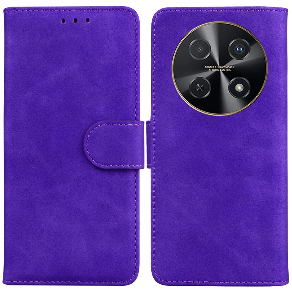For Huawei nova 12i 4G Leather Case Solid Color Wallet Phone Cover