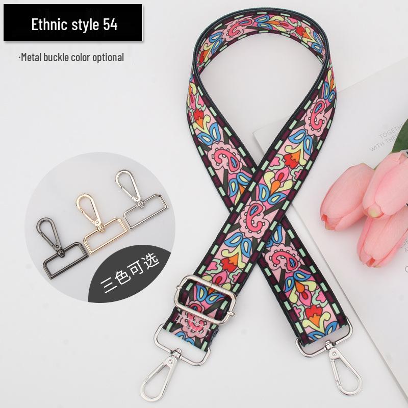 Nastavitelný popruh crossbody tašky v etnickém stylu - Dámský náhradní doplněk k tašce přes rameno