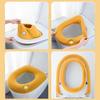 Univerzální potah na záchodové sedátko Kulatý polštářek na záchodové sedátko Koupelna Podložka na záchodové sedátko Zimní Hustá Teplá omyvatelná Kreslená kočka Roztomilé potahy na záchodové sedátko