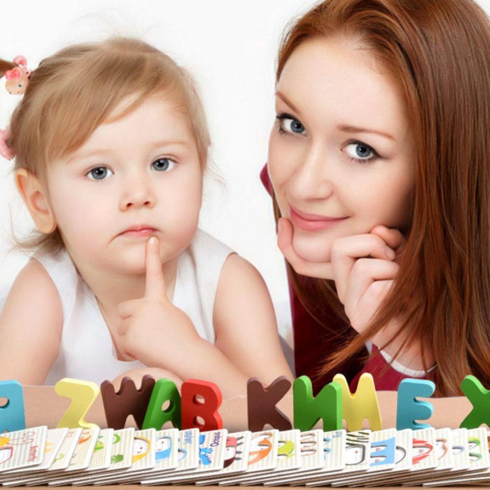 Double-Sided English Alphabet Puzzle Game Alphabet Puzzle Matching Board  Children Kids Boys