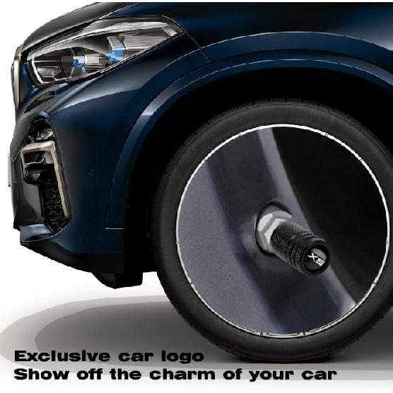 Car Tire Valve Stem Covers Tire Valve Caps Compatible with X5 Metal Material Car Exterior Accessories
