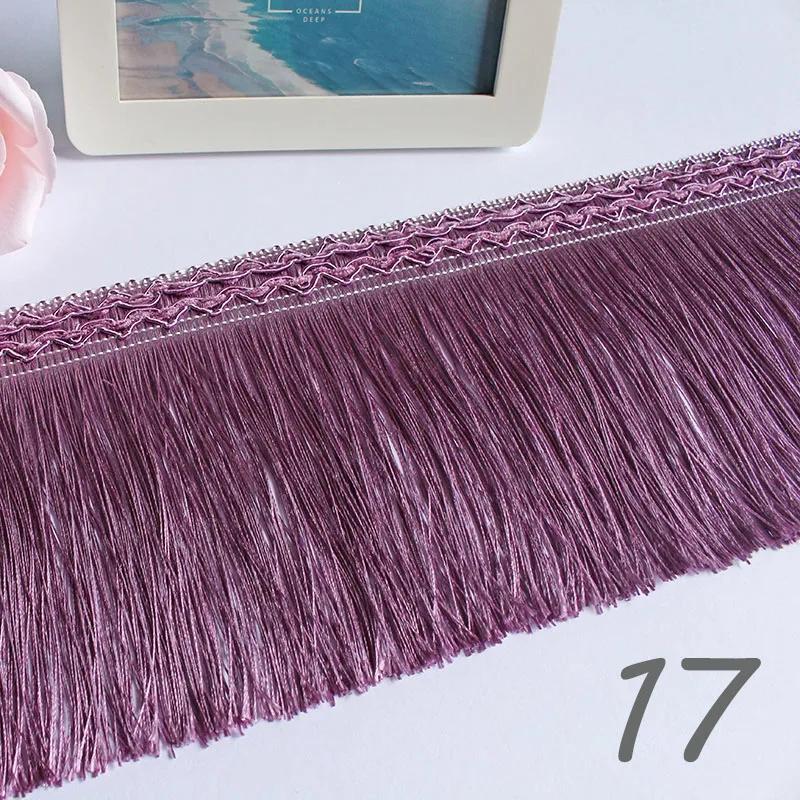 11.7M Braided Webbing Fringed Lace Boho Curtain Trim 16cm Width Polyester Tassel DIY Upholstery Decor European Trim Accessories