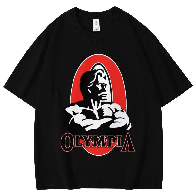 Limitiertes Olympia Gym Fitness T-Shirt Herren Damen Kleidung Mode Vintage Kurzarm T-Shirts Sommer Lässig Locker Baumwoll T-Shirts