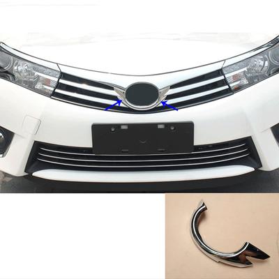 2014 2015 Accesorii mașini Grilă Bara de protecție Sigla mașinii capac cadru ornamente ABS mașină plasă față crom pentru Toyota Corolla crom