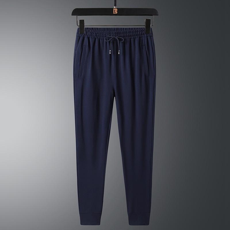 Spring and Autumn Men's Casual Sports Pants Thin Slim-fit Tie-Toe Straight Sweatpants
