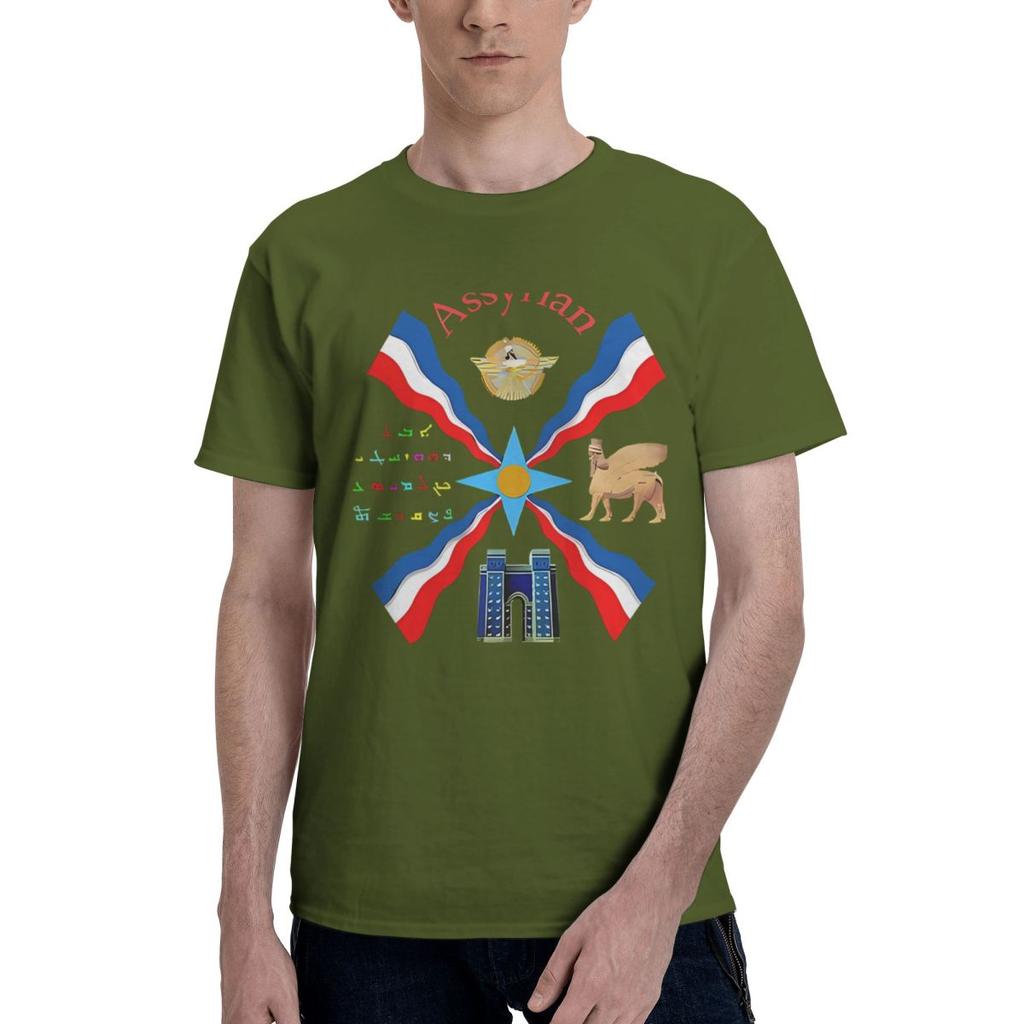 ASSYRIAN Nation 100 Cotton Casual Breathable Confortable Man Funny Mens TShirts T Shirt Men