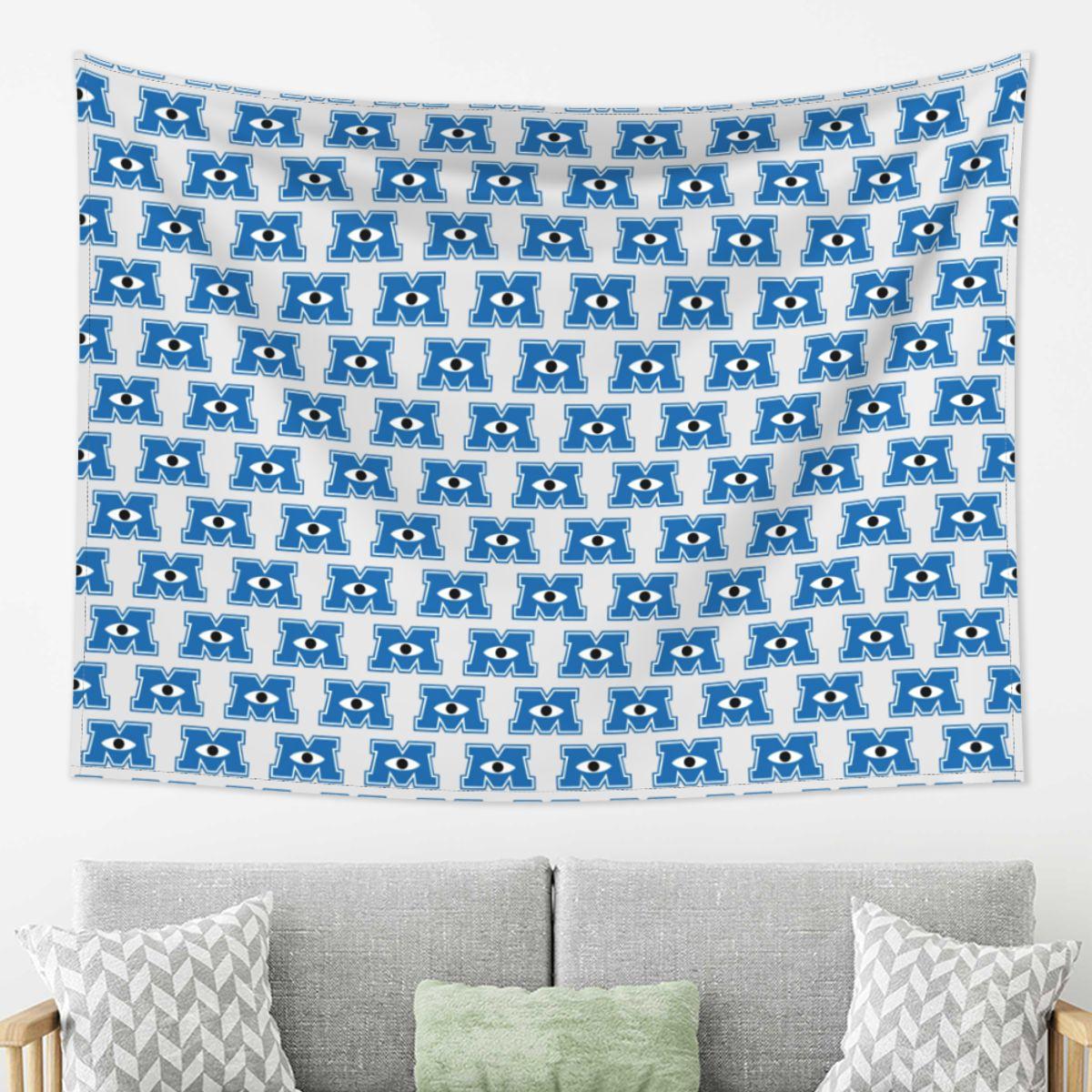 

Monsters University Tapestry Decor Art Aesthetic Tapestries for Living Room Bedroom Home Wall Cloth Wall Hanging 74x94cm(29x37in)