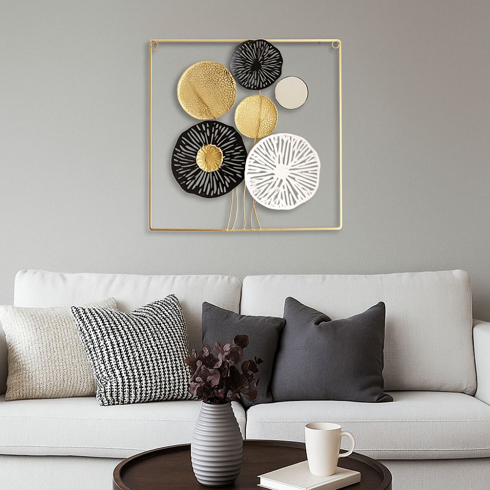 Minimalist Iron Art Pendant Nordic Style Metal Wall Art Wall Hanging Decorative  Hotel Lobby