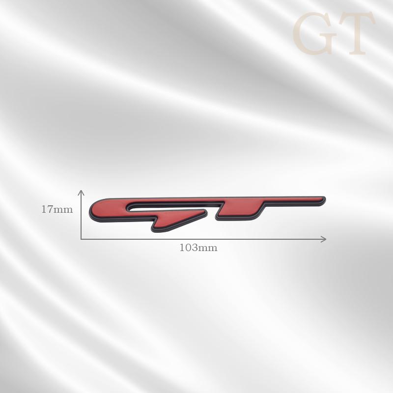 BBDM3 3D Metal GT Grille Badge Front Emblem Rear Trunk Body Sticker For KIA Rio Sportage Ceed Forte K9 Optima Picanto Sorento Soul