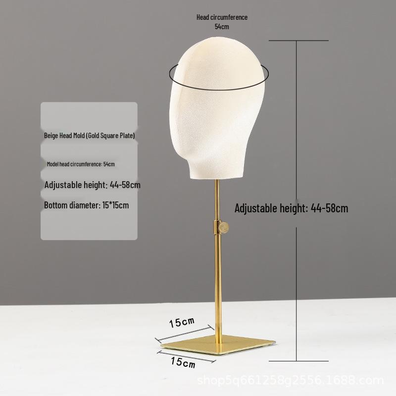 Black Mannequin Head for Displaying Wigs, Hats, and Accessories