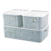 Hollow Desktop Underwear Storage Box with Lid - Plastic Drawer Organizer for Bras & Underwear