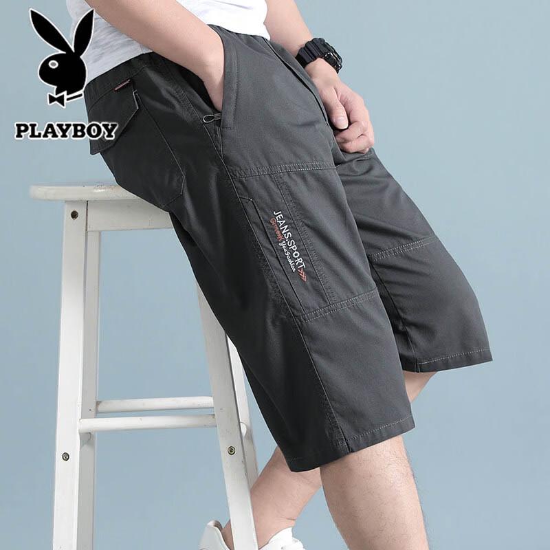PLAYBOY Men s Summer Cotton Cargo Shorts 2XL