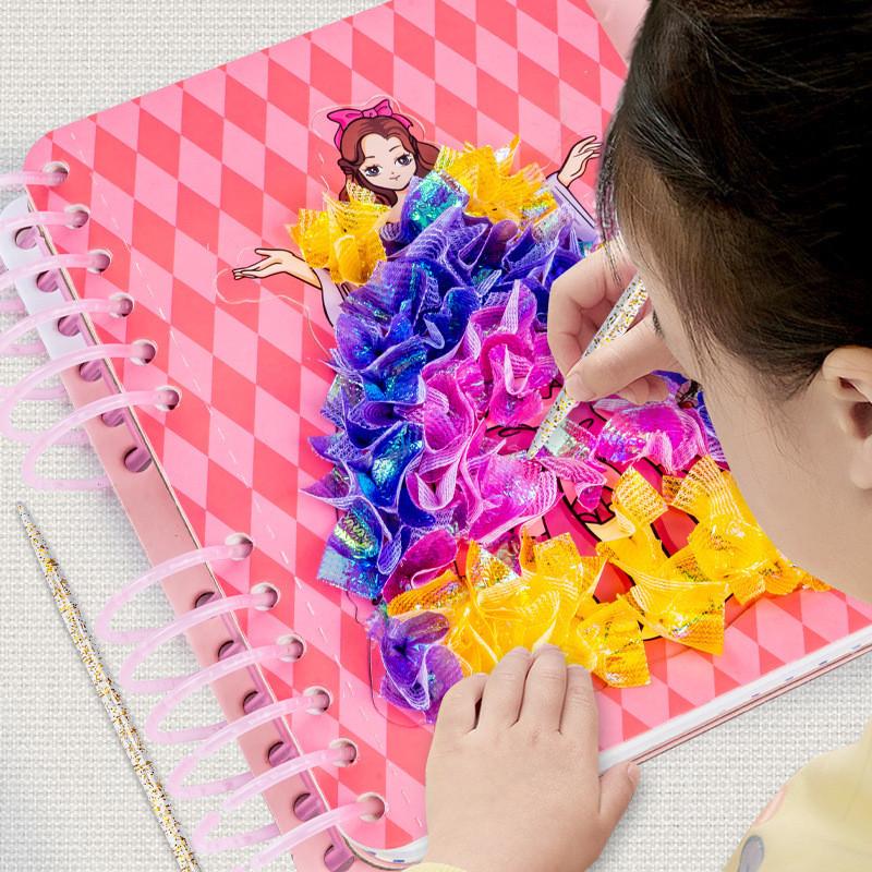 Up Princess Dress Sticker Kit Toy Paper Material Creative Play Children Gift